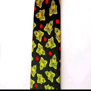 Dr Seuss The Grinch Who Stole Christmas Black Neck Tie Green Grinch Red Ornament
